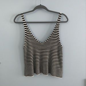 Black and white striped tee